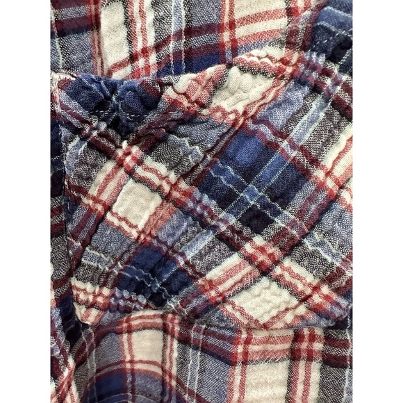 William Rast Blue and Red Plaid Blouse - Picture 3 of 16